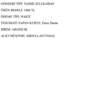 Kalyon Spor Alakasız Ürün Gönderimi.