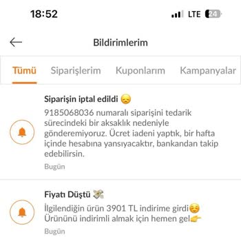 Trendyol Siparişlerimi Kargolamayıp Sonrasında İptal Ediyor