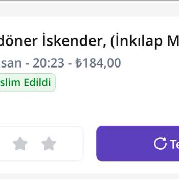 Teslim Edilmeyen Baydöner Siparişi
