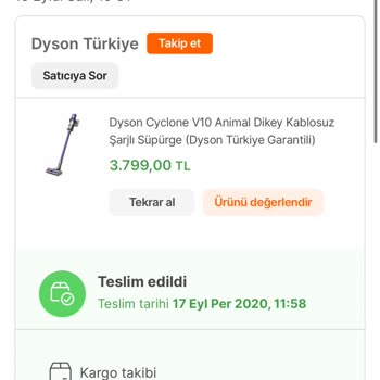 Dyson Ürün Tedariği Yapmayarak Müşteriyi Mağdur Ediyor!