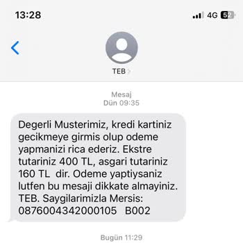 TEB Bank Credit Card Scam