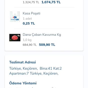 Carrefour Uygulamasından Aldığım Kıyma Bozulmuş Ve Kokmuş Olarak Geldi