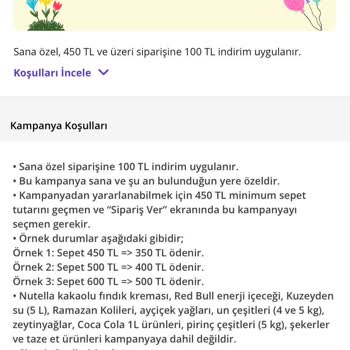 Getir Çalışmayan Kuponlar Veriyor...