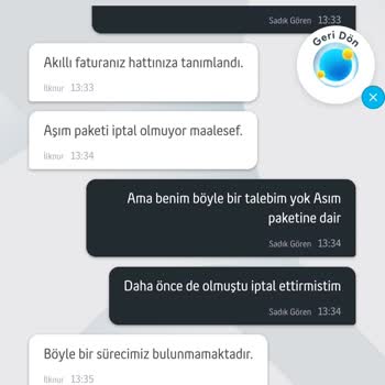 Turkcell Den Şikayetçiyim 250 Dakika Ücretli Aşım Çözüm Paketi İptal
