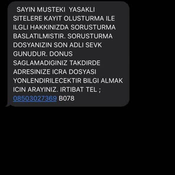Av.i.kcdmr (SMS) Yasaklı Site Kaydı Hakkında Haksız Soruşturma İddiası