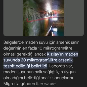 Kızılay Maden Suyu Deterjan Tadı Var Toksit Madde İçiyoruz