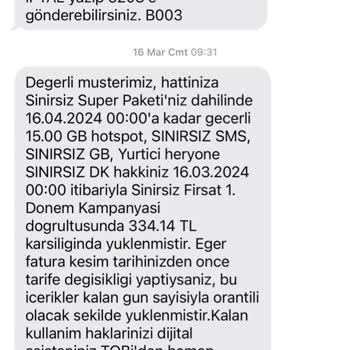 Vodafone Usulsüz Paket Yenileme