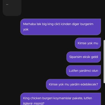 GetirYemek Siparişim Eksik Geldi
