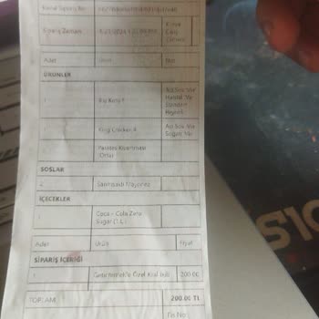 GetirYemek Siparişim Eksik Geldi