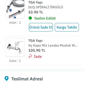 Epttavm Ve Satıcı Tga-yapı Ürün İade Ücreti Talebi