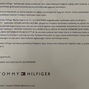 Tommy Hilfiger- Bot Yandan Açılması