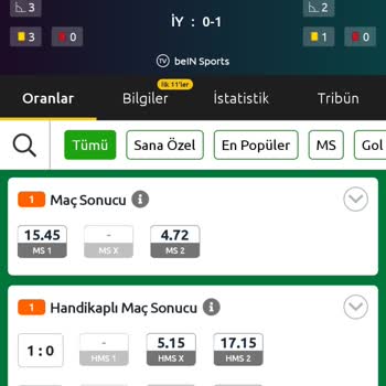 Bilyoner'de Canlı Bahis Oyunları
