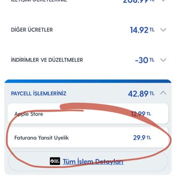 Paycell Faturana Yansıt Üyeliği