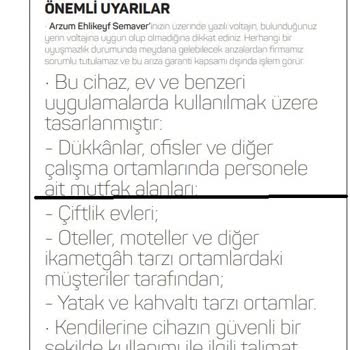 Arzum Ürünüm Garanti Dahilinde Tamir Edilmiyor