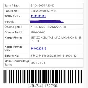 Madame Coco'nun Siparişi Yanlış Gönderip Müşteriyi Mağdur Etmesi