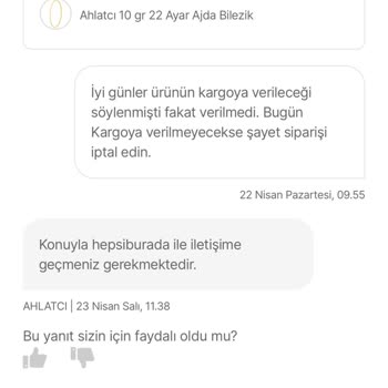 Hepsiburada Siparişi İptal Etmiyor