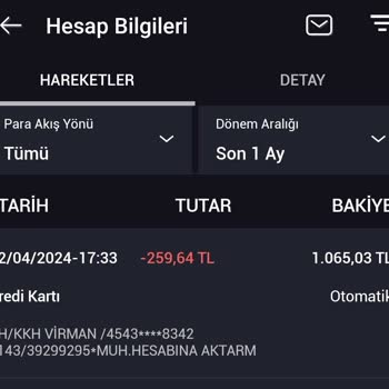 İş Bankası Ch/kkh Para Kesintisi