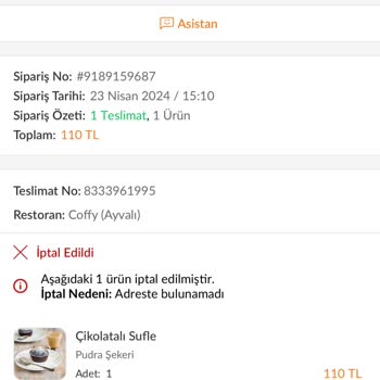 Trendyol Yemek Trendyolgo Dan Teslim Edilmeyen Ürünün Para İadesi Yapılmıyor