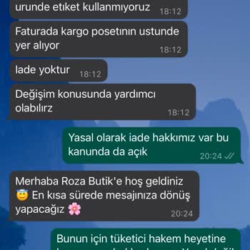 Tüketici Hakem Heyeti Kararına Rağmen Para İademi Yapmayan Roza Butik
