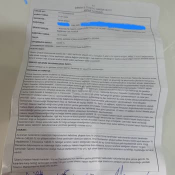 Tüketici Hakem Heyeti Kararına Rağmen Para İademi Yapmayan Roza Butik