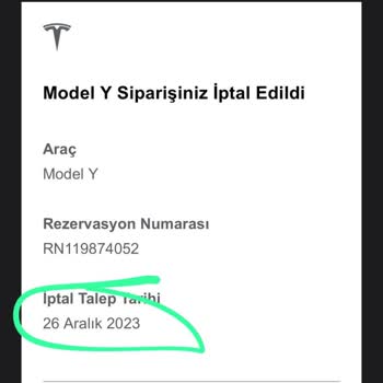 Tesla Peşinat İadesi Yapmıyor