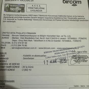 Sennheiser Türkiye Satış Sonrası Sorunsalı