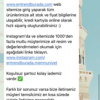 Entrendburada Para İadesi Yapılmıyor