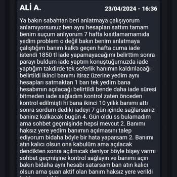 GameSatış Ban Kaldırılmama Problemi