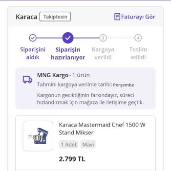 N11 Siparişim Karaca Mağazası