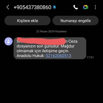 Anadolu Hukuk (SMS) Ceza Dosyanızın Son Günüdür