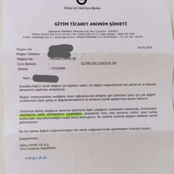 Kiğılı Gömlek Deforme Sorunu Ve Müşteri İlişkileri Yetersizliği