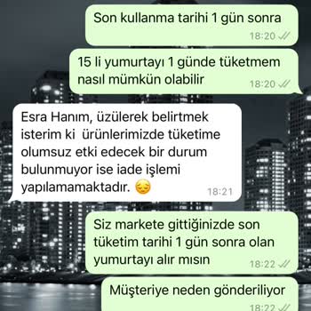 A101 Son Tüketim Tarihi 1 Gün Sonra Olan 15 Li Yumurta