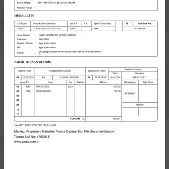 Gelir İdaresi Başkanlığı Trafik Cezası Tarafımdan 2 Kere Alındı