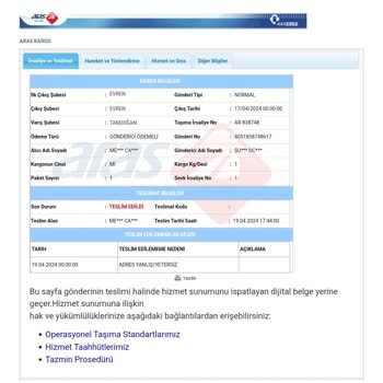 Parfüm. Konagim (Instagram) Geç Ve Hatalı Ürün Sevkiyatı