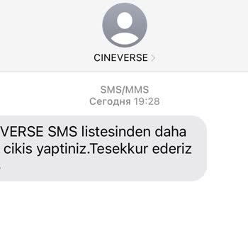 Paribu Cineverse Cineverse SMS İptal