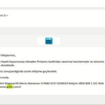 A101 Ayıplı Olduğu Servis Raporuyla Sabit Ürünün Değişimini Yapmadı.