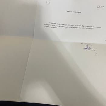 Madame Coco Hasarlı Ve İade Edilmiş Ürün Gönderiyor