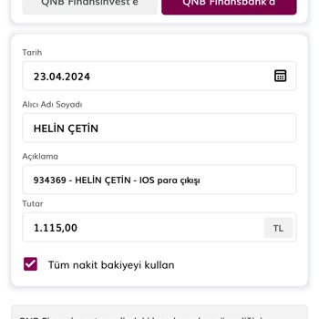 QNB Finansinvest Havale Problemi: İşlem Limiti Yetersizliği