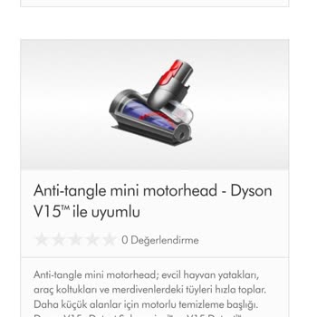 Dyson V15 Eksik Parça Gönderimi