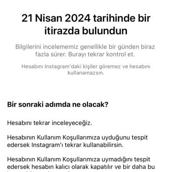 Instagram Hesabım Askıya Alındı