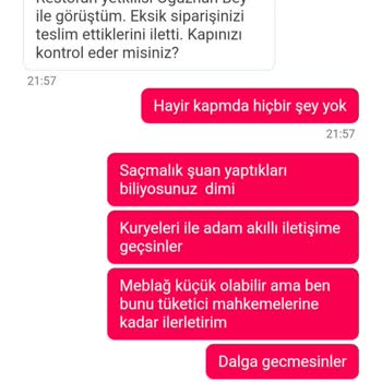 Domino's Yükseltepe Şubesi Sipariş Eksikliği Ve Teslimat Sorunu