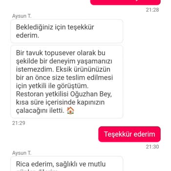 Domino's Yükseltepe Şubesi Sipariş Eksikliği Ve Teslimat Sorunu