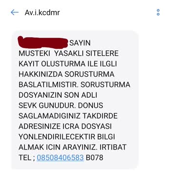 Av. İ. Kcdmr (SMS) Böyle Mesajların Yasaklanması