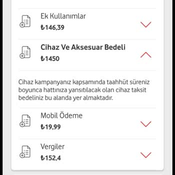 Vodafone Cihaz Taksitini Faturaya Fazla Yansıtma