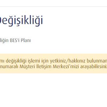 Türkiye Hayat Emeklilik Fon Değişikliği Yapamıyorum!