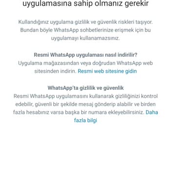GB WhatsApp Açılma Talebi İstemiyorum
