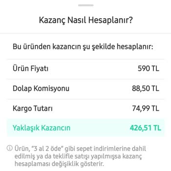 Dolap Uygulaması Komisyon Tutarı