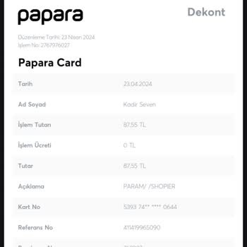 Oyun Hanem Para Yükledim Ama Para Gelmedi