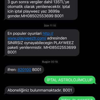 Playweez Haberim Dışında Abonelik Olması