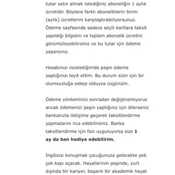 Cambly Fahiş %380 Senelik Zam Yaparak Üyeliği İptal Etmemesi